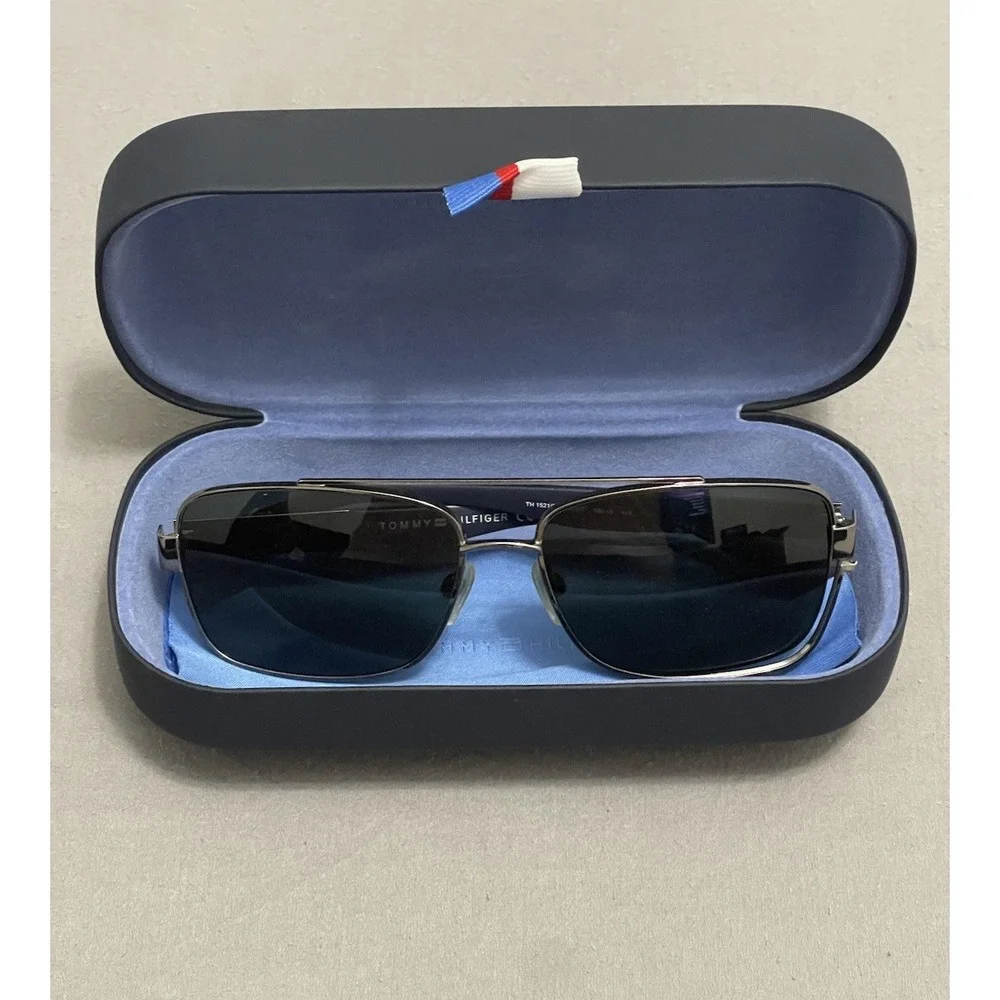 Tommy Hilfiger Men's Matte Dark Ruthenium Rectangle Sunglasses - TH 1521/S